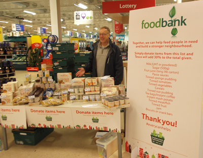 Food Bank donations at Tesco