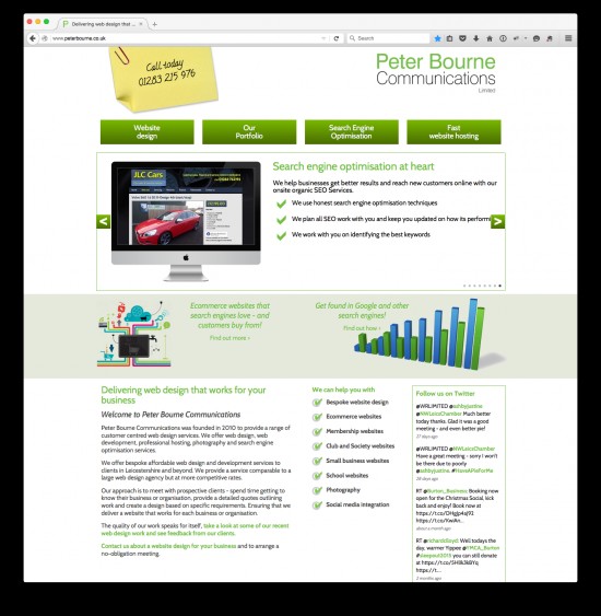 Peter Bourne Communications website